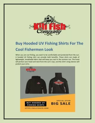 Buy Hooded UV Fishing Shirts