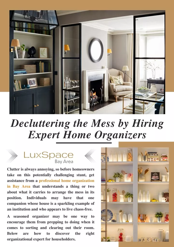 decluttering the mess by hiring expert home