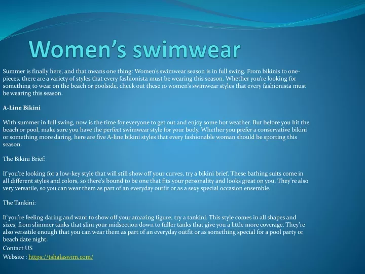 women s swimwear