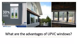 what are the advantages of upvc windows