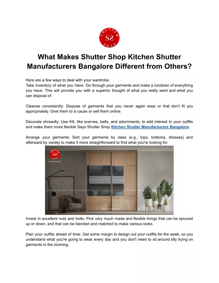 what makes shutter shop kitchen shutter