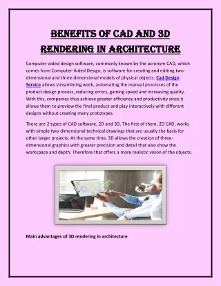 Benefits of CAD and 3D rendering in architecture