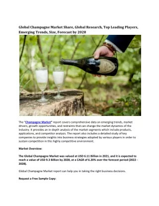 global champagne market share global research