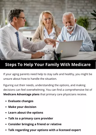 Steps To Help Your Family With Medicare