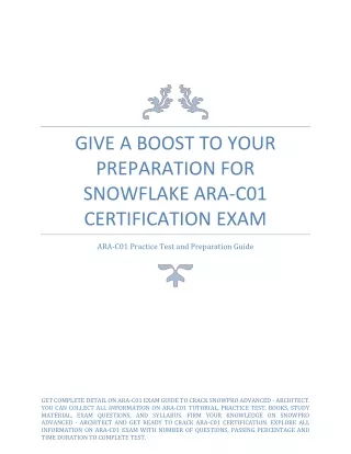 give a boost to your preparation for snowflake
