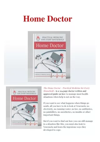 The Home Doctor - Practical Medicine for Every Household