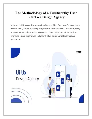 The Methodology of a Trustworthy User Interface Design Agency