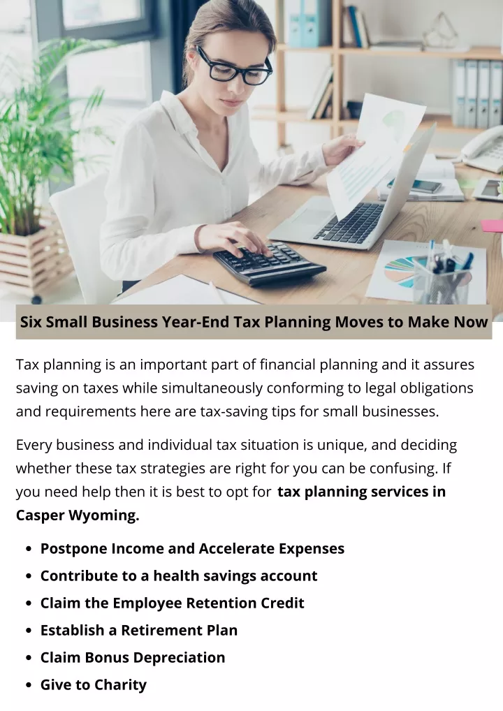 six small business year end tax planning moves