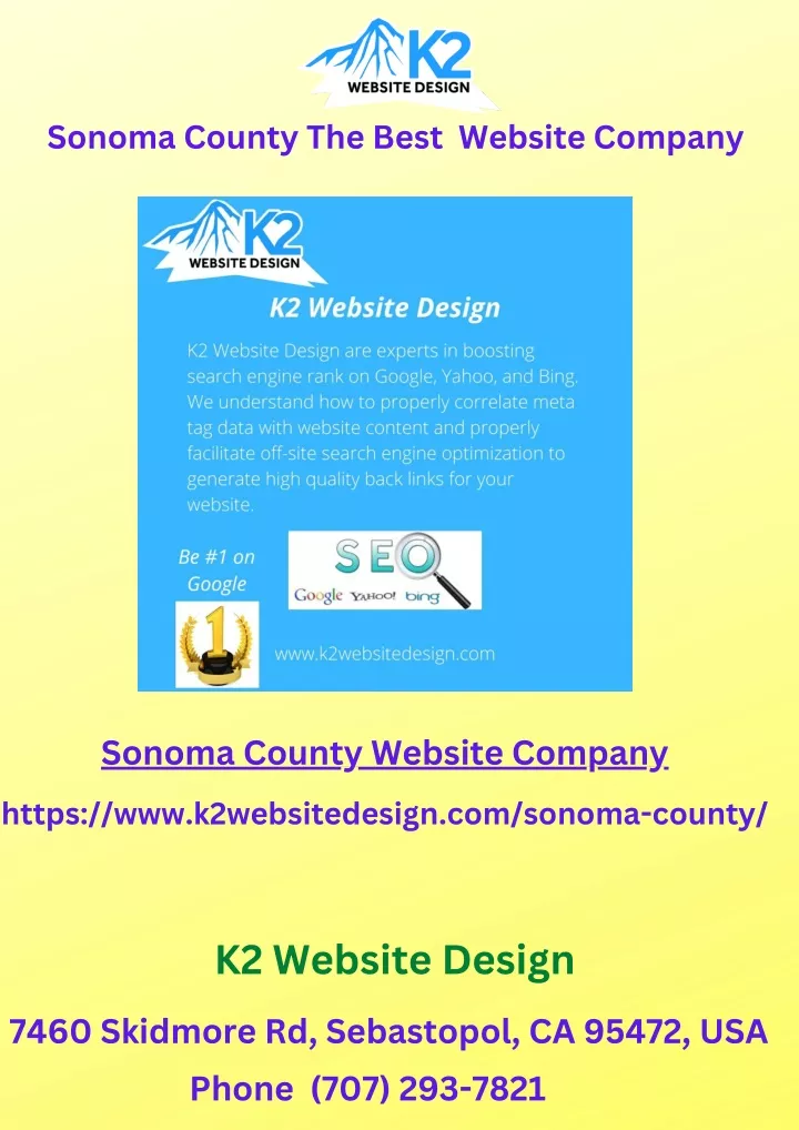 sonoma county the best website company