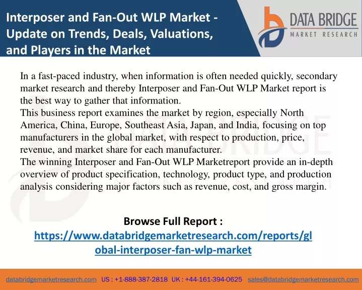 interposer and fan out wlp market update