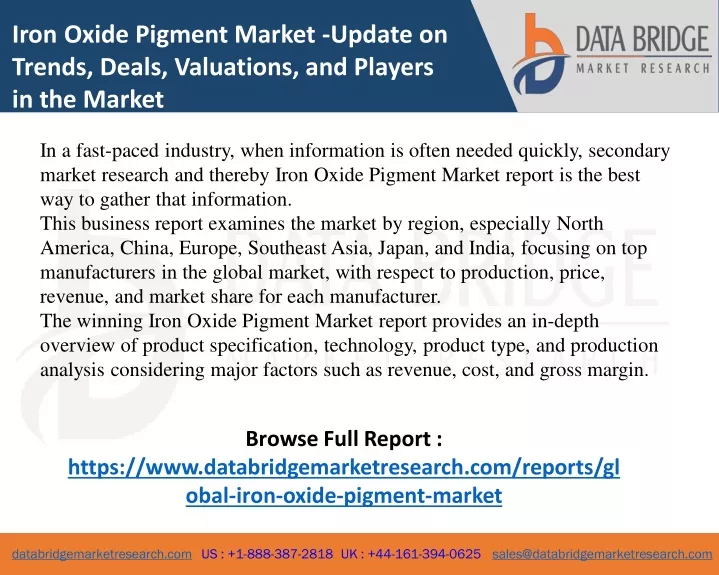 iron oxide pigment market update on trends deals