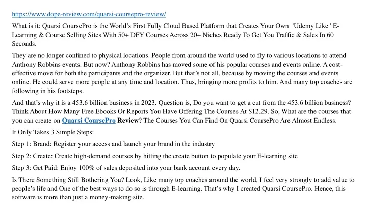 https www dope review com quarsi coursepro review