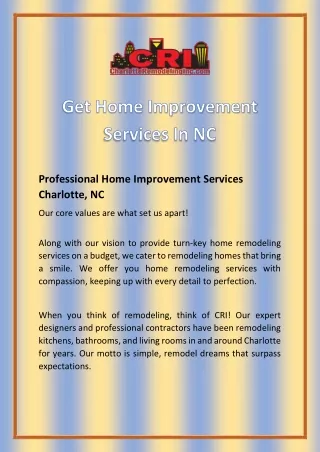 professional home improvement services charlotte