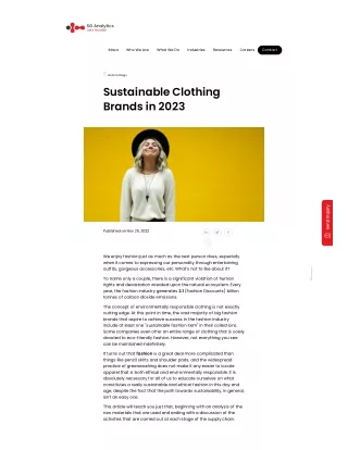 Sustainable clothing brands in 2023