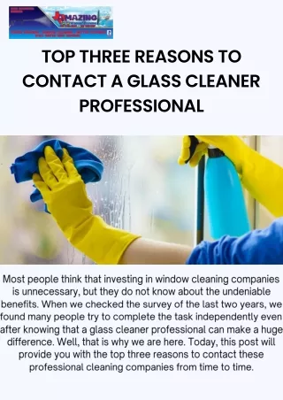 Amazing 2020 - Professional Glass Cleaner Service In Texas