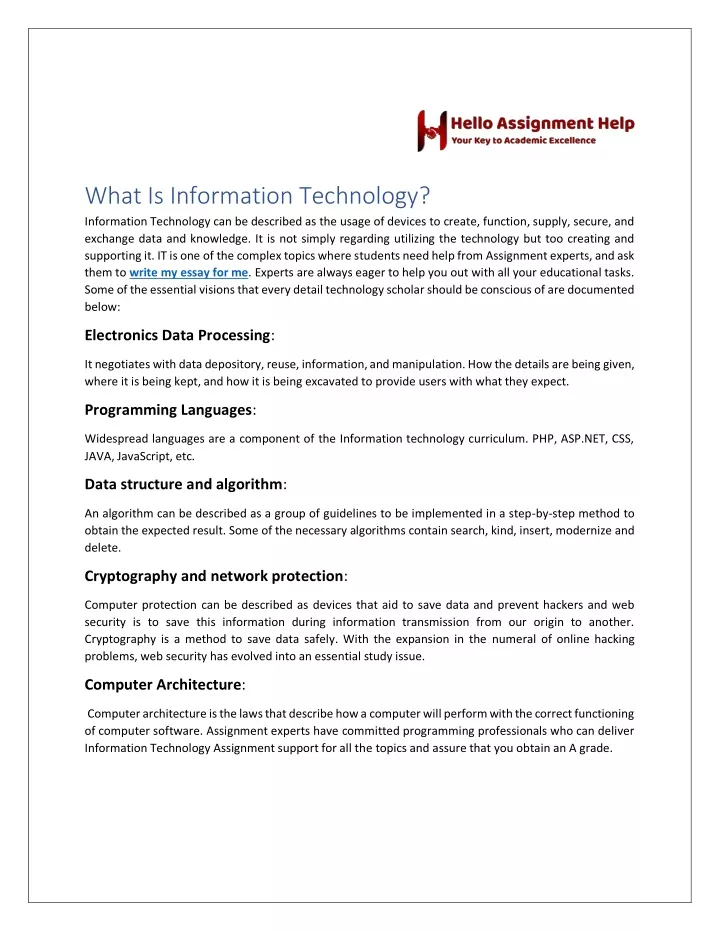 what is information technology information