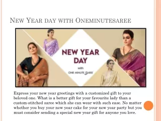 New Year day with Oneminutesaree