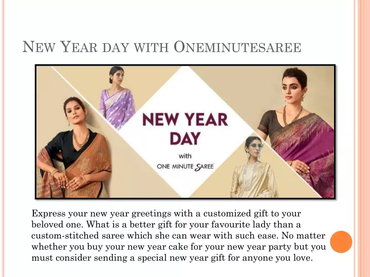 new year day with oneminutesaree