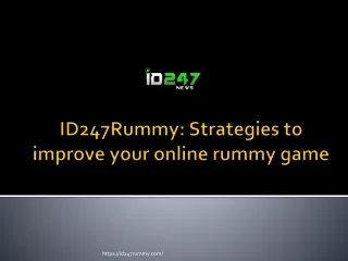 ID247Rummy Strategies to improve your online rummy game