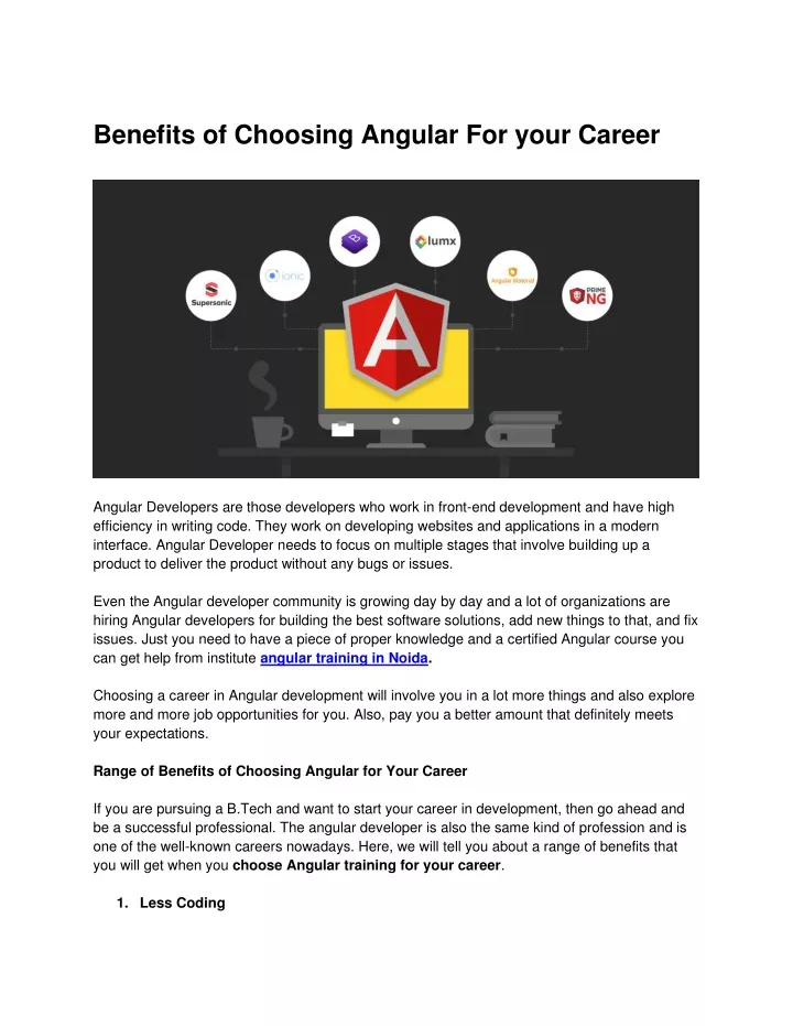 benefits of choosing angular for your career