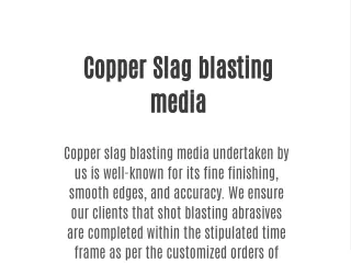 copper slag blasting media