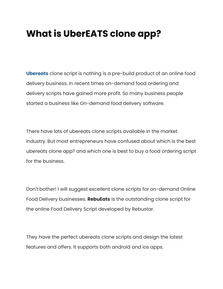 what is ubereats clone app