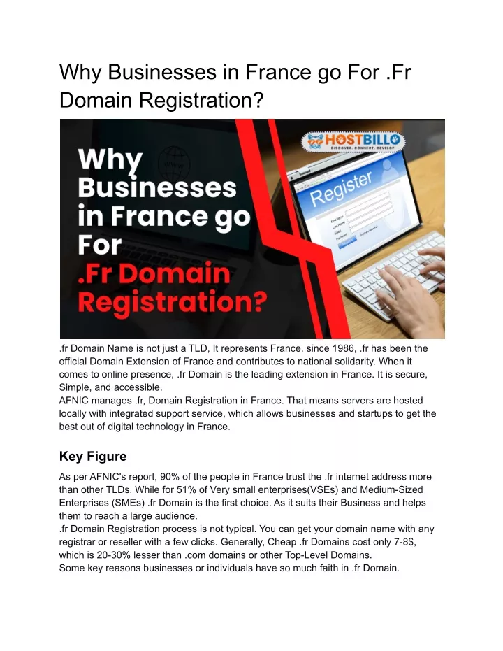 why businesses in france go for fr domain