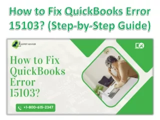 How to Fix QuickBooks Error 15103 (Step-by-Step Guide)