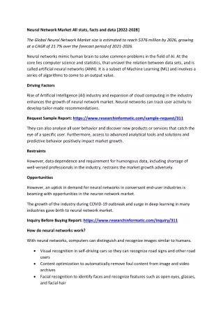 neural network market all stats facts and data