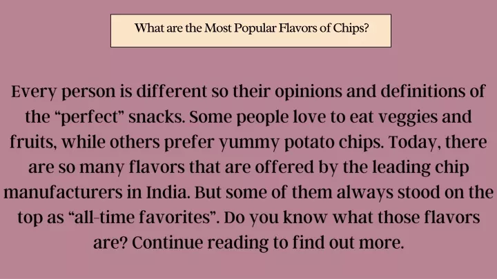 what are the most popular flavors of chips