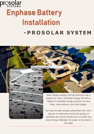 Enphase Battery Installation- ProSolar System
