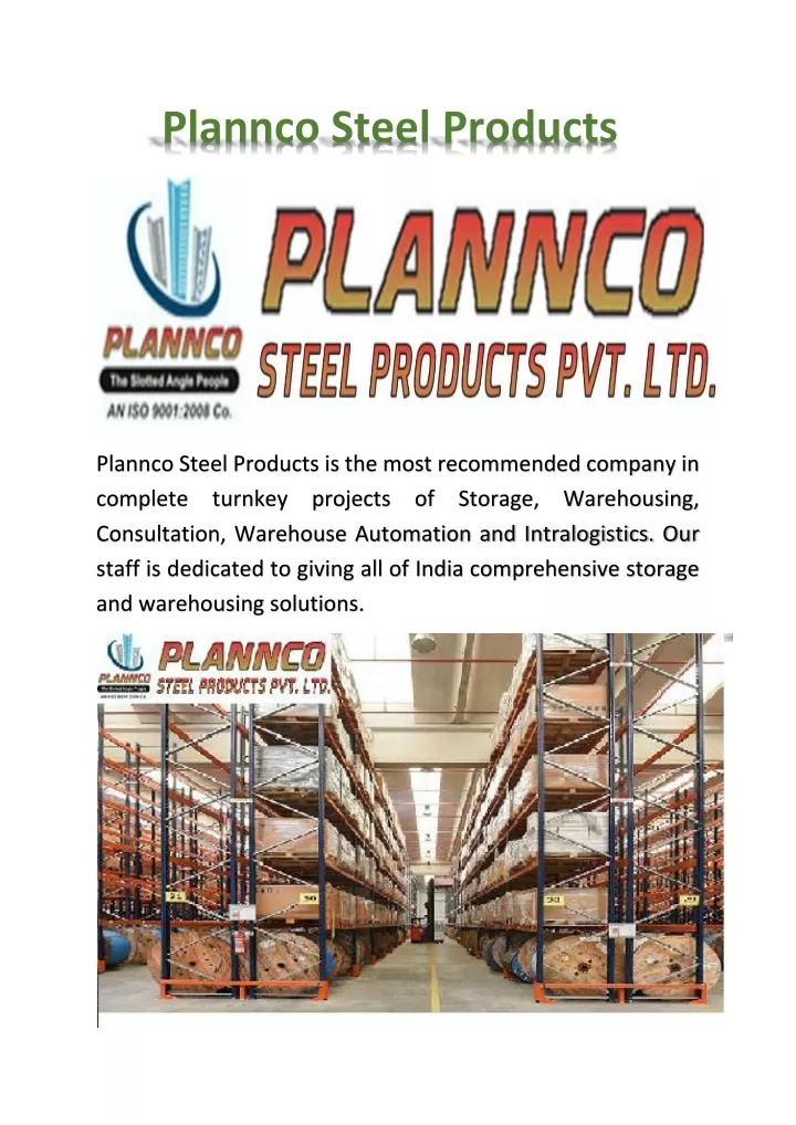 plannco steel products