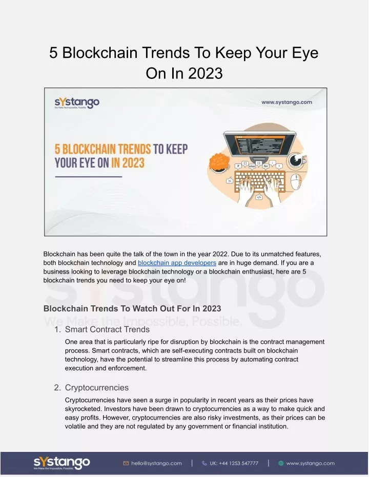 5 blockchain trends to keep your eye on in 2023