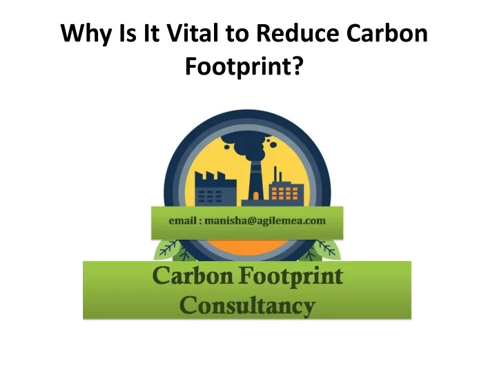 why is it vital to reduce carbon footprint