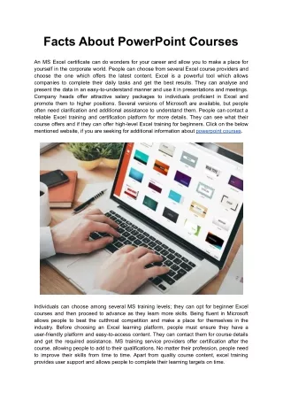 facts about powerpoint courses