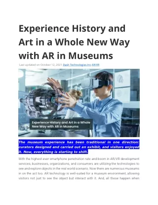 experience history and art in a whole