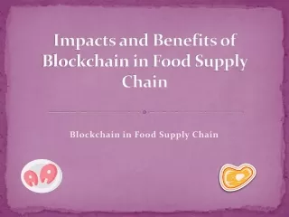 Blockchain in Food Supply chain