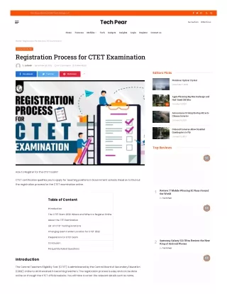 Registration Process for CTET Exam 2023-PW