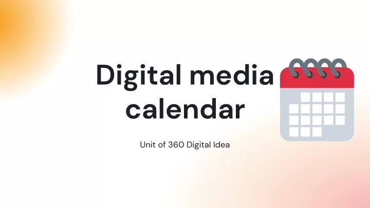 digital media calendar