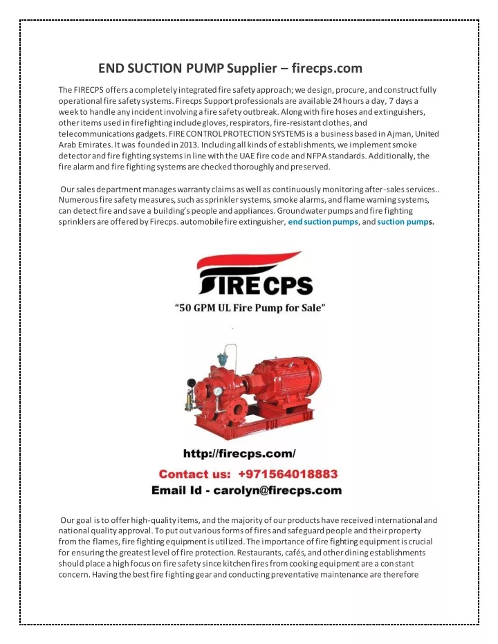 end suction pump supplier firecps com