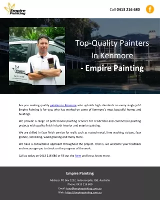 Top-Quality Painters In Kenmore - Empire Painting