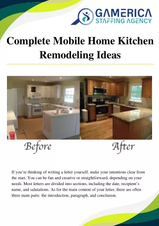 Complete Mobile Home Kitchen Remodeling Ideas - AAA Mobile Home Repair and Remodeling