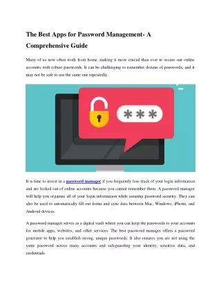 Legacy Suite -The Best Apps for Password Management- A Comprehensive Guide- Headline score- 84