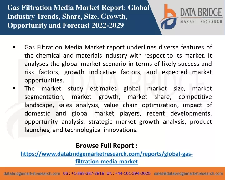 gas filtration media market report global