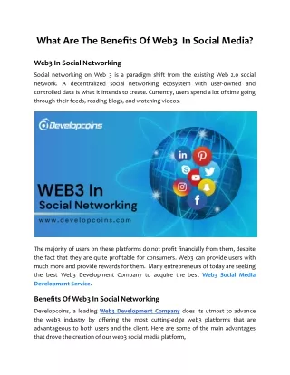 what are the benefits of web3 in social media