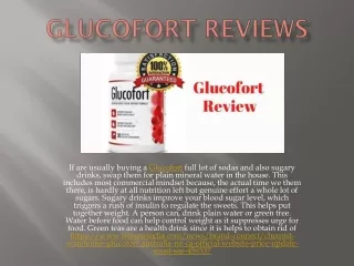 if are usually buying a glucofort full