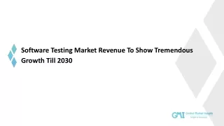 software testing market revenue to show