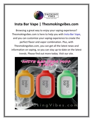 insta bar vape thesmokingvibes com