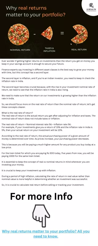 Why real returns matter to your portfolio? All you need to know.