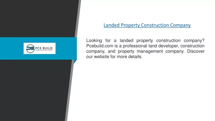 landed property construction company